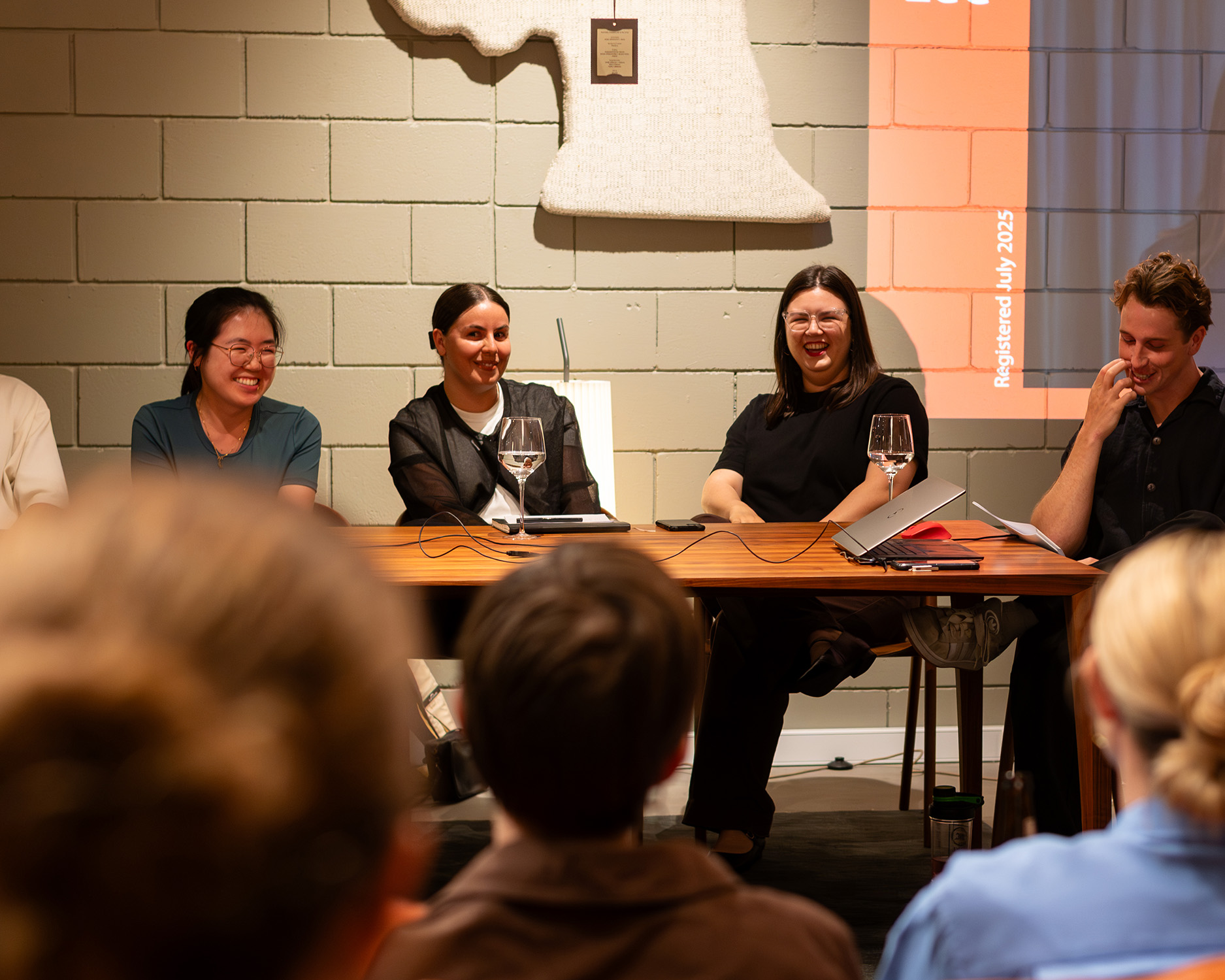 architects talking in a panel event